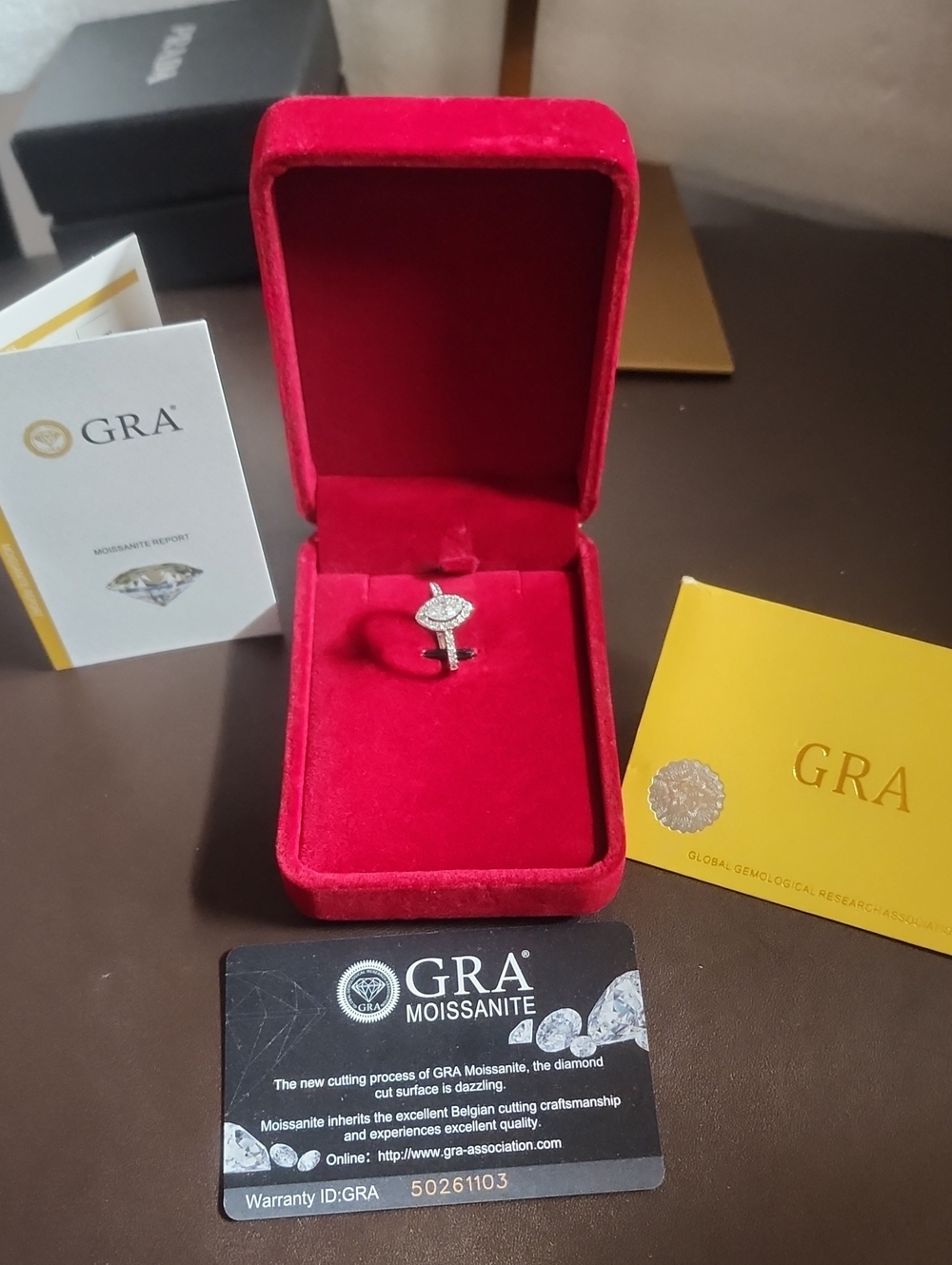 Women's Silver Moissanite Halo Ring W/ Certificates .50 Ct